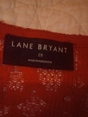 Lane Bryant Red Lace Top